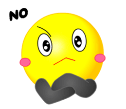 kawaii Smiley Face 3D(Greeting/English) sticker #6438821