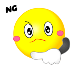 kawaii Smiley Face 3D(Greeting/English) sticker #6438822