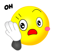 kawaii Smiley Face 3D(Greeting/English) sticker #6438823