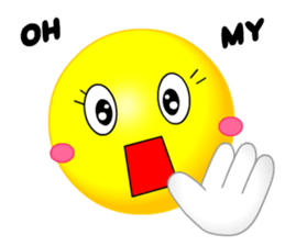 kawaii Smiley Face 3D(Greeting/English) sticker #6438824