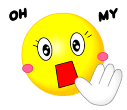 kawaii Smiley Face 3D(Greeting/English) sticker #6438824