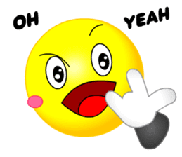 kawaii Smiley Face 3D(Greeting/English) sticker #6438826