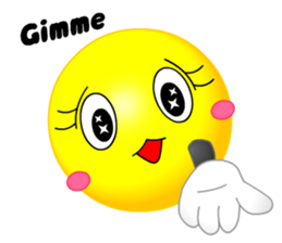 kawaii Smiley Face 3D(Greeting/English) sticker #6438827