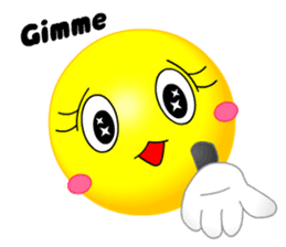 kawaii Smiley Face 3D(Greeting/English) sticker #6438827