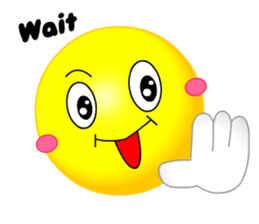 kawaii Smiley Face 3D(Greeting/English) sticker #6438828