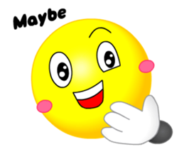 kawaii Smiley Face 3D(Greeting/English) sticker #6438829