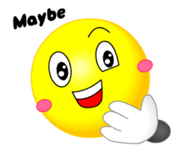 kawaii Smiley Face 3D(Greeting/English) sticker #6438829