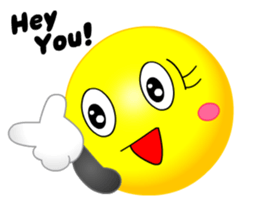 kawaii Smiley Face 3D(Greeting/English) sticker #6438830