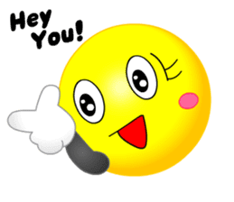 kawaii Smiley Face 3D(Greeting/English) sticker #6438830