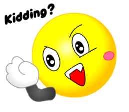 kawaii Smiley Face 3D(Greeting/English) sticker #6438831