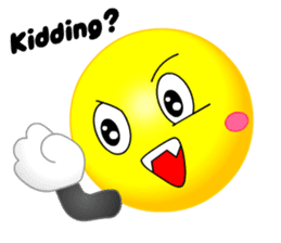 kawaii Smiley Face 3D(Greeting/English) sticker #6438831