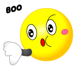 kawaii Smiley Face 3D(Greeting/English) sticker #6438833