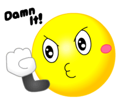 kawaii Smiley Face 3D(Greeting/English) sticker #6438834