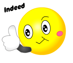 kawaii Smiley Face 3D(Greeting/English) sticker #6438835