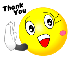 kawaii Smiley Face 3D(Greeting/English) sticker #6438837