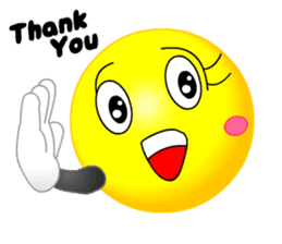 kawaii Smiley Face 3D(Greeting/English) sticker #6438837