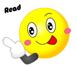 kawaii Smiley Face 3D(Greeting/English) sticker #6438838