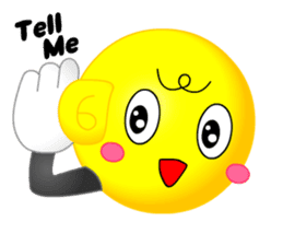 kawaii Smiley Face 3D(Greeting/English) sticker #6438839
