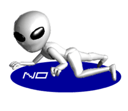 Alien Grey 3D (English) sticker #6438846