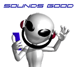 Alien Grey 3D (English) sticker #6438861