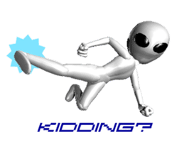 Alien Grey 3D (English) sticker #6438874