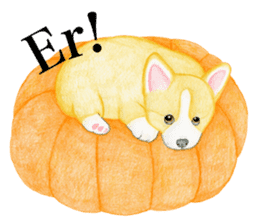 Happy Halloween Corgi Sticker (English) sticker #6439818