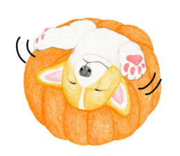 Happy Halloween Corgi Sticker (English) sticker #6439839