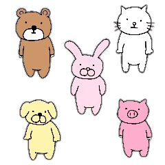 Rabbit Bear Cat Dog Pig Conversation