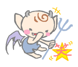 angel and the devil sticker #6441388