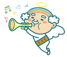 Angel of uncle of the iridescent hair sticker #6442739