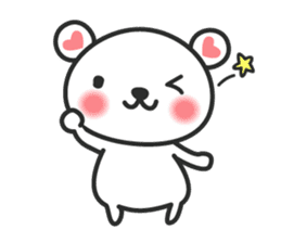 Lovely bear Shirokumakuma Japanese sticker #6442949