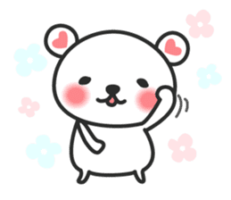 Lovely bear Shirokumakuma Japanese sticker #6442956