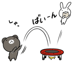 Rabbit to ventriloquism with bear sticker #6443556