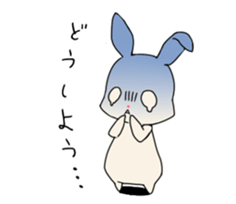 little coward rabbit sticker #6444040