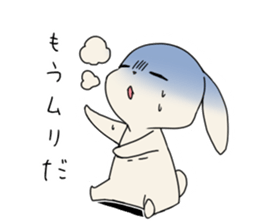 little coward rabbit sticker #6444043