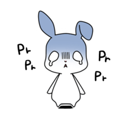 little coward rabbit sticker #6444044