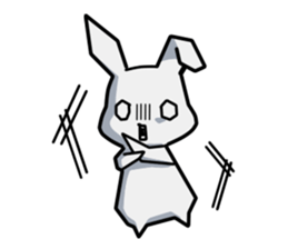 little coward rabbit sticker #6444047