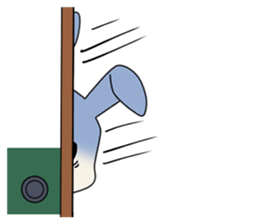 little coward rabbit sticker #6444049