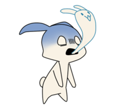 little coward rabbit sticker #6444062