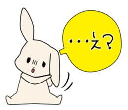 little coward rabbit sticker #6444065