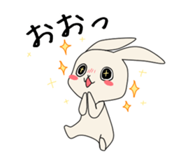 little coward rabbit sticker #6444070