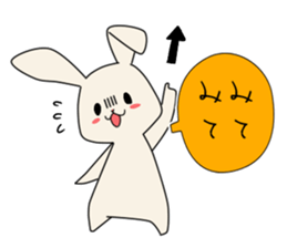 little coward rabbit sticker #6444071