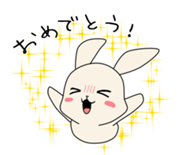 little coward rabbit sticker #6444076