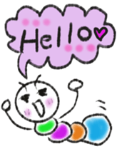 Daily life of a green caterpillar sticker #6444754