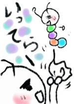 Daily life of a green caterpillar sticker #6444758