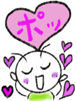 Daily life of a green caterpillar sticker #6444765