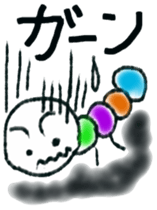 Daily life of a green caterpillar sticker #6444772