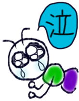 Daily life of a green caterpillar sticker #6444774