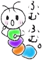 Daily life of a green caterpillar sticker #6444777