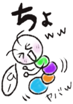 Daily life of a green caterpillar sticker #6444779